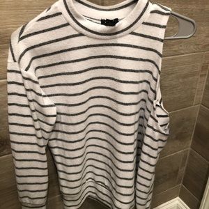 Grey and White Sweater